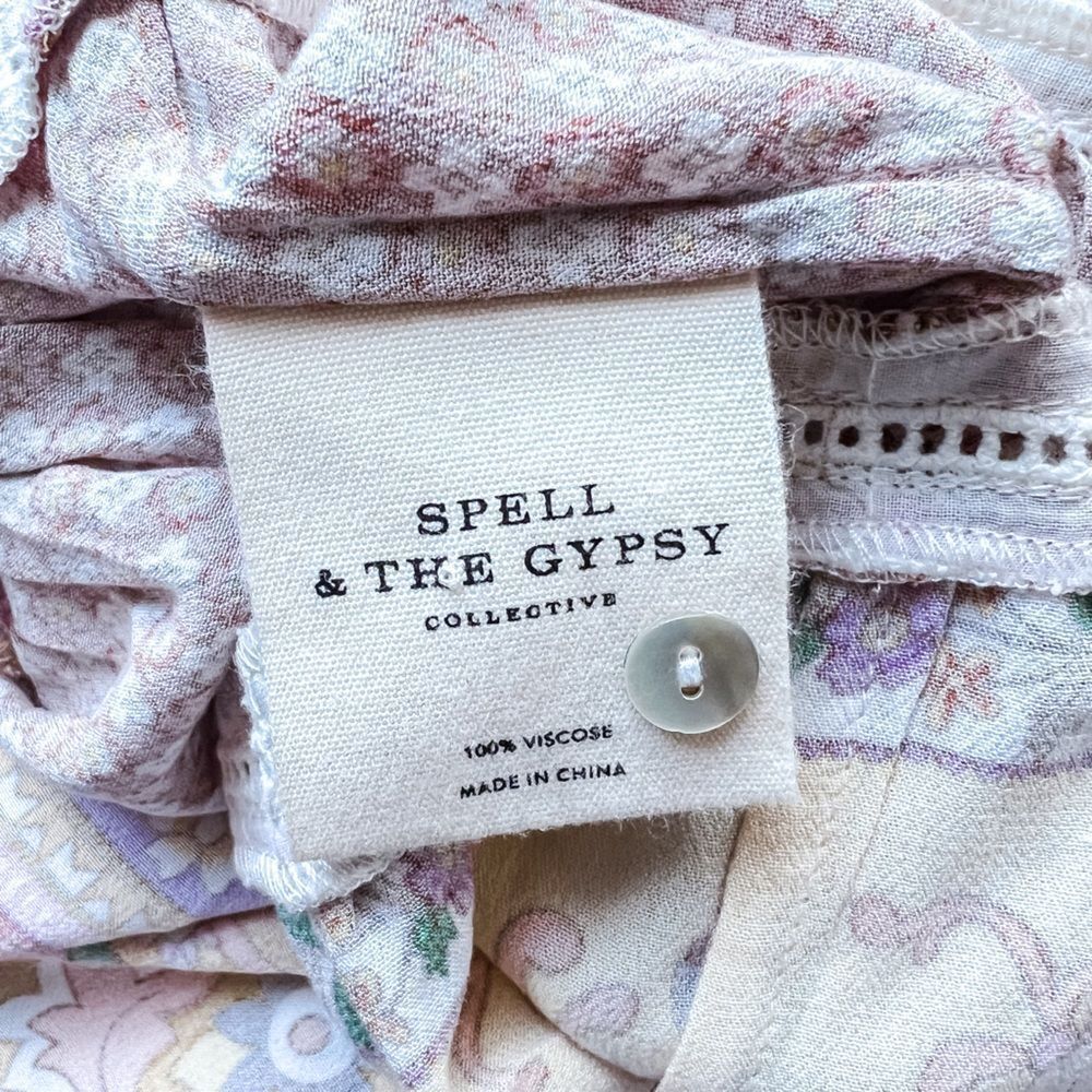 Spell and the Gypsy Women's Portobello Road Babydoll Floral Boho Midi Dress XXS‎ - Picture 9 of 10